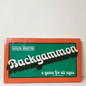 Vintage, House Martin, Backgammon, Wooden Playing Pieces, Original Box New - Picture 1 of 12