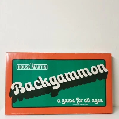 Vintage, House Martin, Backgammon,  Wooden Playing Pieces, Original Box New - Image 1 of 4