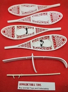 Vintage 1965 Hasbro GI Joe #7530 Mountain Troops 2 Pair White Snowshoes Japan - Picture 1 of 5