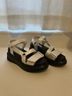 Barely Used Suzanne Rae White Hook & Loop Sandals | Size 36