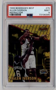 Bowman's Best #75 Allen Iverson Refractor 1999-2000/400 PSA 9 como nuevo 76ers - Imagen 1 de 2