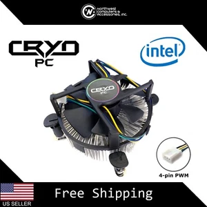 Intel Stock Cooler CPU Heatsink 4pin PWM Fan 90mm 1151 1155 1156 Cryo-PC - Picture 1 of 8