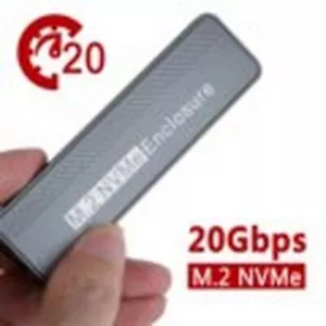 20Gbps M.2 NVME Enclosure USB3.2 GEN 2X2 Type C NVME SSD Enclosure for 2230/2242 - Picture 1 of 13
