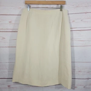 Talbots Pure Silk Light Beige Knee Length Pencil Skirt Size 16 NWT - Picture 1 of 11