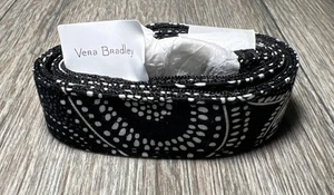 Vera Bradley Stellar Paisley Cordón Ancho Blanco y Negro Nuevo con Etiquetas Llaves Soporte de Identificación - Imagen 1 de 7