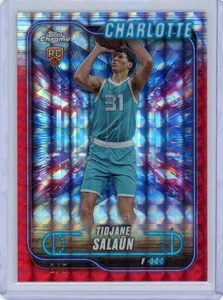 Baloncesto Topps 2025 cromado Tidjane Salaun rojo geométrico/5 radiocontrol - Imagen 1 de 2