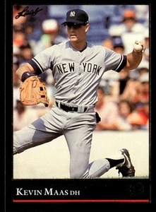 1992 foglia oro nero Kevin Maas New York Yankees #284 - Foto 1 di 2