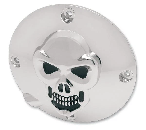 Drag Specialties 3-D Skull Derby Cover Chrome 1107-0034 - Image 1 of 1