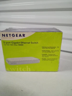 NETGEAR GS605 5-Port Gigabit Desktop Switch - switch - 5 ports NEW - Image 1 of 4