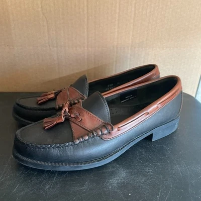 Sebago Leather Black Brown Tassel Penny Loafer Women's Size 9.5 M - 59291 - Image 1 of 4