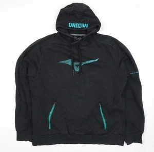 Mizuno Men's Black Hooded Pullover Hoodie L - Picture 1 of 12