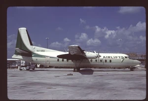 Orig 35mm airline slide Airlift International FH-227C OD c/s N374RD - Picture 1 of 1