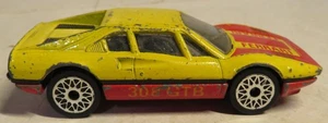 Vintage 1983 Matchbox No. 70 Ferrari 308 Macau Loose Diecast Car Yellow Red GUC - Picture 1 of 16