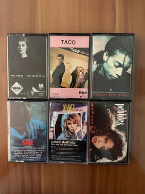 Lot of 6 Cassette Tapes: Sade, Amy Grant, Taco, Terence Trent D'Arby, Pebbles + — 第 1/2 张图片