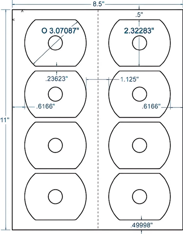 Compulabel 312682 Business Card CD Labels (600 White Sheets 4,800 CD Labels) - Image 1 of 1