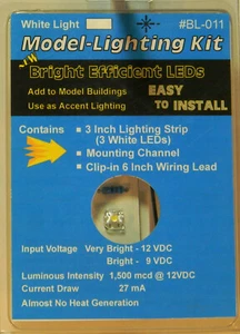 NEU Evan Designs BL-011 3 Zoll weiße LED-Streifen mit 3 LEDs - Bild 1 von 2