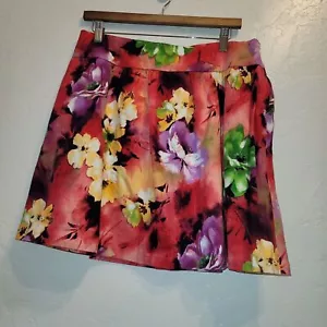 Nueva Falda Floral Aqua Para Mujer Talla L Rosa Cintura Alta Algodón Elastizada Primavera Informal - Imagen 1 de 5