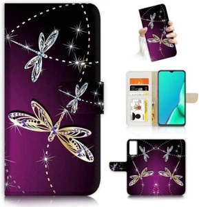 Samsung Galaxy S21+ Flip Wallet Phone Case A23011 Purple Dragonfly 6.5" x 3" NEW - Picture 1 of 7