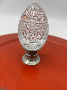 Huevo de cristal de plomo AVON Majestic 24 % 1993 vintage con base de estaño - Francia - Imagen 1 de 6