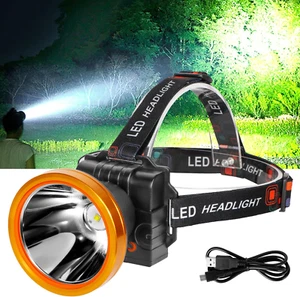 Ultra-Bright LED Headlamp,High Lumen Rechargeable and Waterproof Headlight with - Picture 1 of 7