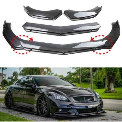 For Infiniti G37 Coupe Sedan Front Splitter Bumper Lip Chin Spoiler Carbon Fiber - Изображение 1 из 4
