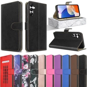 For Samsung Galaxy A14 Case, Leather Wallet Flip Shockproof Stand Phone Cover - Picture 1 of 66