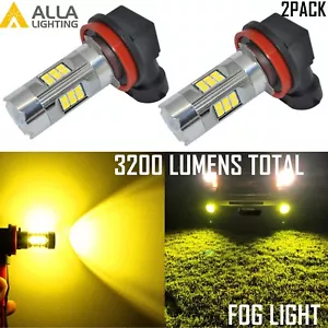 Alla Lighting 3200LM H8 H8LL 27-LED Driving Fog Light Bulb Lamp Golden Yellow - Foto 1 di 8