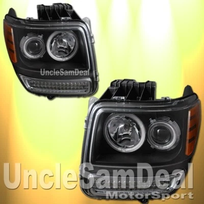 PARA PROYECTOR DODGE NITRO X-BRIGHT HALO FAROS NEGROS LUCES DE SEÑAL LED ÁMBAR Foto 1 de 2