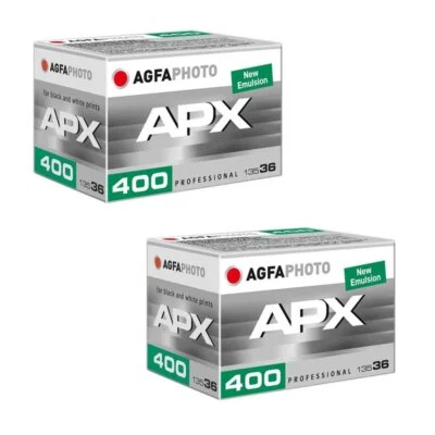 AgfaPhoto APX 400 Pro Pellicola Bianco e Nero 135 35mm - 36 Esposizioni - Confezione da 2