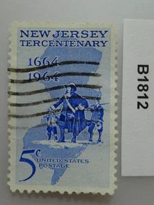 USA Stamp New Jersey Tercentenary 5 Cents United States Postage - Picture 1 of 1
