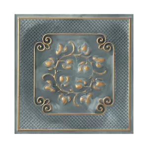 Embellished tin tile Drop in ceiling panels for Salon PL66 Smoked gold 10pcs - Picture 1 of 22