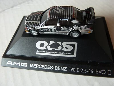 Herpa Mercedes Benz nero 190 E 2,5-16 Evolution II AMG DTM 8 Ludwig NUOVO - Immagine 1 di 4
