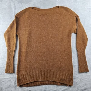 Anthropologie Pullover Merino Wool Blend Sweater Pumpkin Spice Women Size Medium - Picture 1 of 12