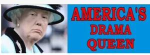 PEGATINA PARACHOQUES POLÍTICA ANTI TRUMP DRAMA QUEEN - - Imagen 1 de 1