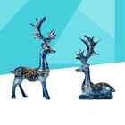 Deer Statue Pair Xmas Reindeer Dashboard Ornament Resin Desktop Miniature Car