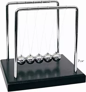 Newtons Cradle Balance Balls 7 1/4" | Science Physics Gadget | Desk Toys & Acces - Picture 1 of 12