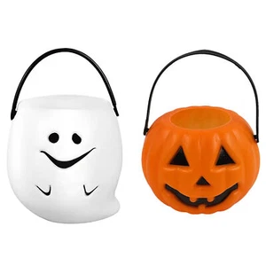 Halloween Small Candy Bucket Collectible Candy Bucket Ghost Pumpkin Basket*6 - Picture 1 of 12