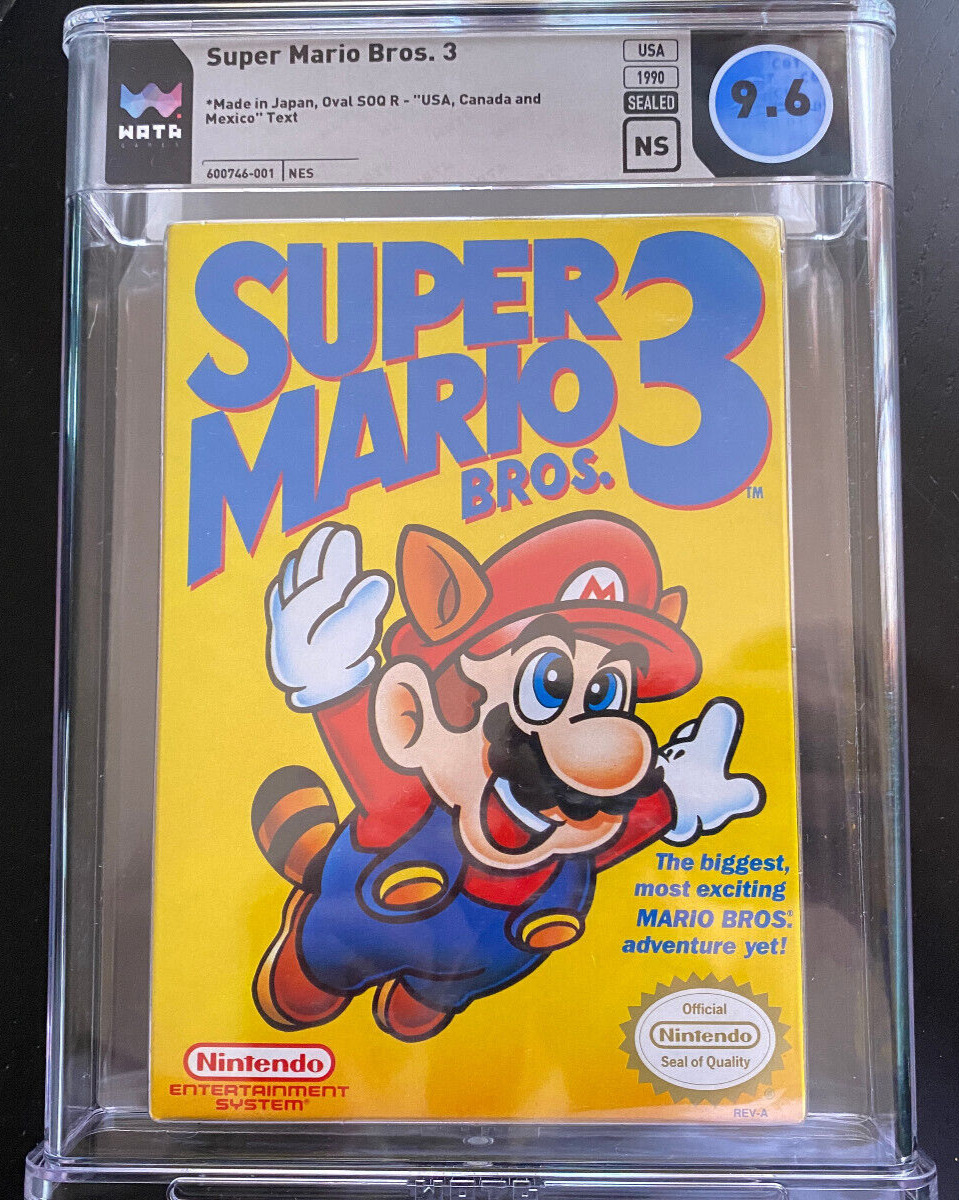 9.6 WATA brand new Super Mario Bros. 3 factory sealed nintendo nes No Seal 1/1