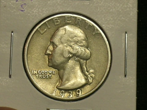1939-s  High Grade Washington Quarter -                        (AE7-5) Cover