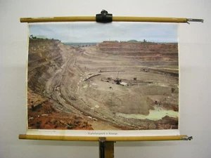 Kupfer Silber Bergwerk Mine in Katanga Kongo Afrika ~1960 Wandbild 70x52cm - Bild 1 von 1