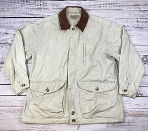 Vtg Guess Classics Chore Coat Men’s Sz L Tan Pockets Hunting Canvas 80s 90s - Picture 1 of 5