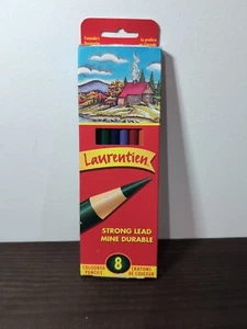 Vintage LAURENTIEN Pack of 8 COLOURED PENCILS Unused Old Stock - Bild 1 von 6