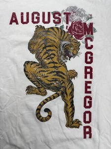 AUGUST MCGREGOR Tiger Rose Men T-shirt White Large - Picture 1 of 6