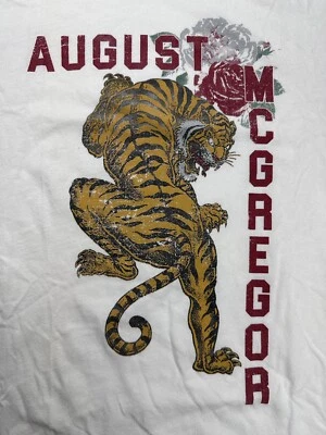 AUGUST MCGREGOR Tiger Rose Hombre Camiseta Blanca Grande Foto 1 de 4
