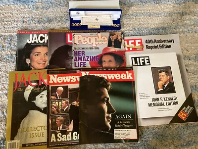 Jackie Kennedy Magazine Lot Of 6 Magazines And Watch! Life Time News Week JFK - Image 1 of 4