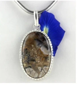 Sterling Silver Pendants Butterfly Jasper Necklace Rare,One of a kind Gemstone - Picture 1 of 4