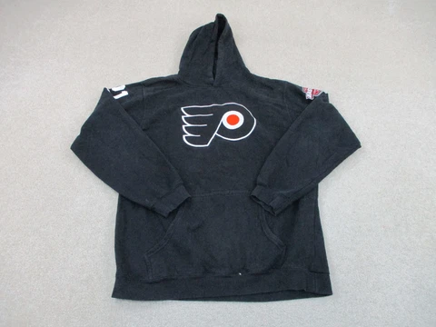 Philadelphia Flyers Sweater Adult Medium Black Orange Hoodie Sweatshirt Mens * Cover