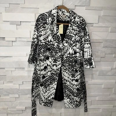 Vertigo Paris Print Trench Coat M - Image 1 of 4