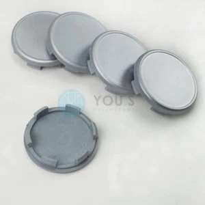 10 X Hub Caps Wheel Covers Rim Covers 59.0 - 55.0 Mm - Gray - NEW - Picture 1 of 3