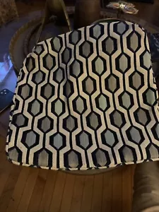 Retro Heavy Tapestry Zippered Rounded Corner 20x20 Seat Cushion Cover SET 4 - Picture 1 of 7
